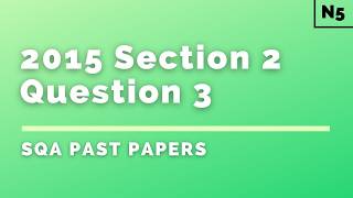 National 5 Physics | SQA Past Papers | 2015 Section 2 | Q3