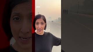 India's capital Dehli has been battling toxic air. #Shorts #Delhi #India #Pollution #BBCNews