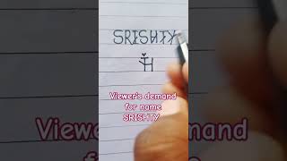 "SRISHTY" logomark for viewer's demand 😊#nameartvideo #logodesign #shortsonyoutube #logomark
