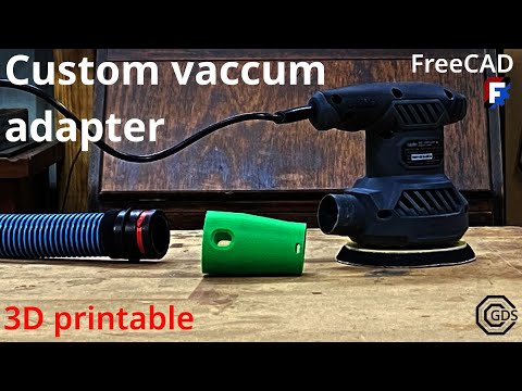 CAD Design: Custom Vacuum Adapter for Power Sander