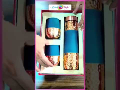 This Diwali, gift the elegance of health with our Copper Bottle Set!