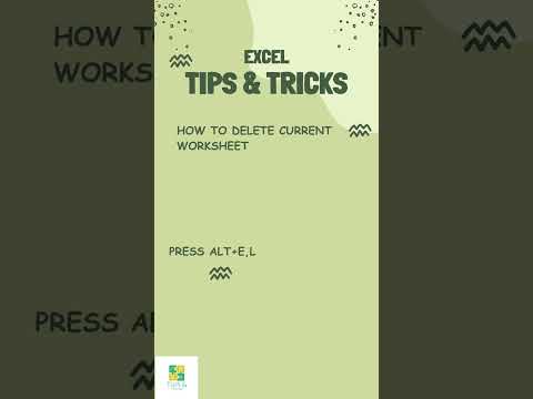 how To Delete current worksheet