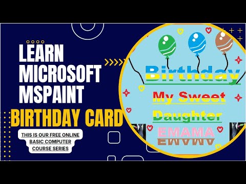Microsoft Paint Birthday card banane ka tarika