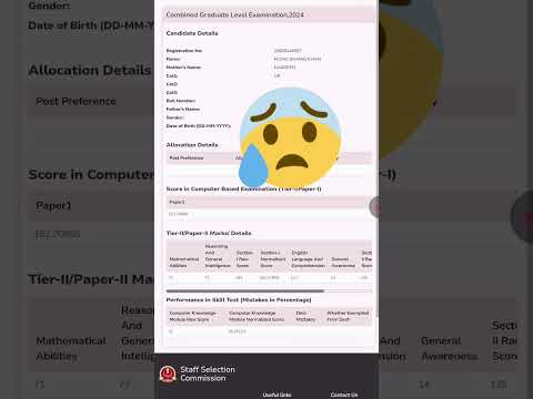 SSC CGL 2024 FINAL RESULT || MY CGL MAINS SCORECARD 2024 #ssccgl #sscexam #cgl #ssc