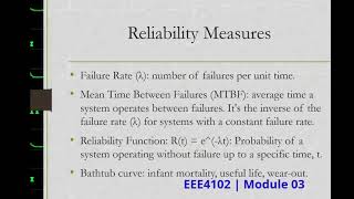 Lecture 03 | Maintenance reliability and maintainability