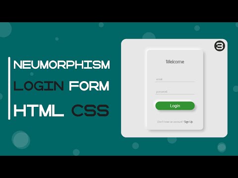 Neumorphism Login Form | How To Create Neumorphism Login Form By Using HTML And CSS