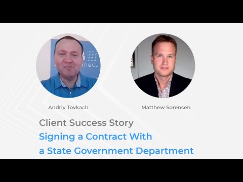 Client Success Story - Matthew - Signing a Contract With a State Government Department