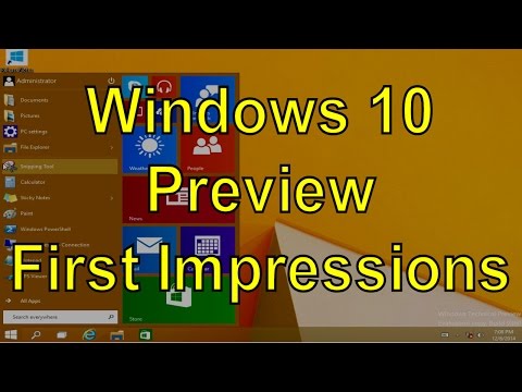 Windows 10 Preview - First Impressions
