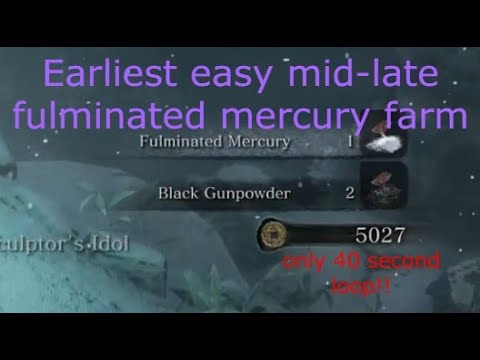 Sekiro: Mid-Game Fulminated mercury farm(no spirit emblem used)