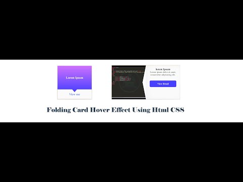 Folding Card Hover Effect using HTML and CSS