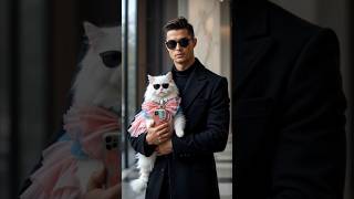 "😭 Poor Ronaldo and his cat 😿 #football #ronaldo #messi #mbappe #cat #shorts