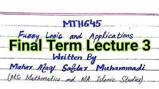 MTH645 Final Term Short Lecture 3 ~ mth645 final term short notes