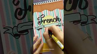 Simple Front Page Design: French ✨ #shorts #nhuandaocalligraphy #frontpage