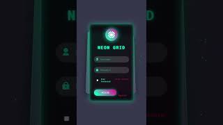 Neon Login Form with Sound Effects Using HTML CSS |#Shorts #frontend  #webdesign #coding #trendsong