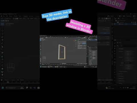 Modeling a 3D window in Blender part 5 #blender3d #archviz #3dmodeling