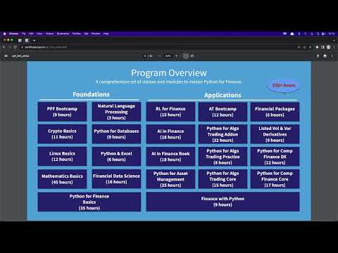 Certificate in Python for Finance | CPF Program Information Session