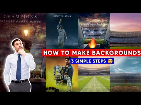How to Make backgrounds For Cricket Posters ll How To Make Backgrounds For Cricket Concept in Mobile