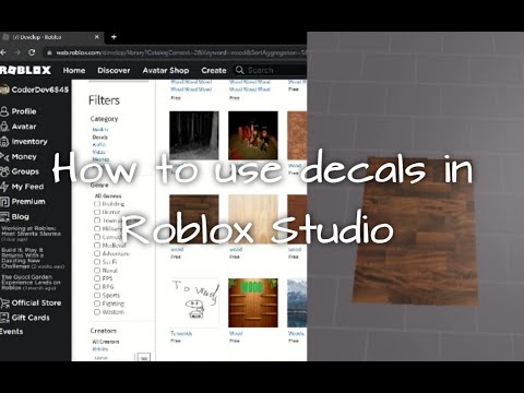 How to use decals in Roblox Studio