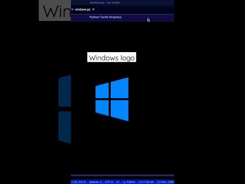 Python Programming : Can you design the windows logo using python ? #python #coding #youtubeshorts