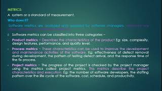 Software Metrics | Object Oriented Software Engineering, Dr. P. Shobha Rani, Professor/CSE, RMDEC