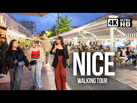 NICE, France 🇫🇷 Summer Nights in the City of the Riviera | 4K Walking Tour