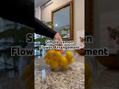 Spring Lemon Flower Arrangement with Yellow Roses | DIY Floral Centerpiece for Spring Decor
