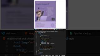 Hover Blur Effect in Image 🔥. HTML CSS  #Shorts #HoverEffect  #CodeShorts #DevTips