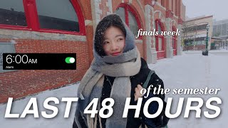 48 HOUR STUDY VLOG | last 48 hours of the semester (realistic college finals week)