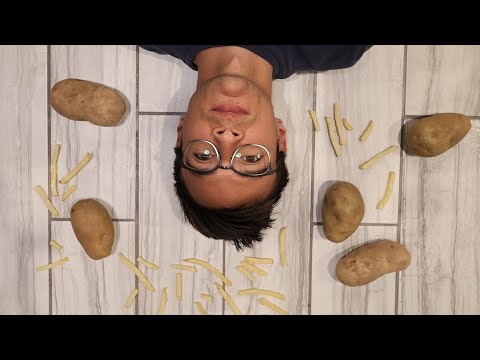 French fries with a tennis racket