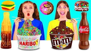 Gummy vs Chocolate vs Real Noodles Challenge | Edible Battle by FUN FOOD