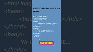 What is basic html structure ?