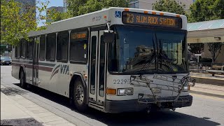 Silicon Valley’s VTA Route 23 To Alum Rock VTA Station Passing W San Carlos St In Downtown