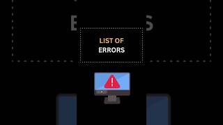 Common Computer Errors⚠️ #hardwaresoftwarenetworking