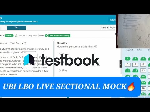 🎯@testbookpassofficialUNION BANK OF INDIA LOCAL BANK OFFICER REASONING SECTIONAL MOCK📚|85+%Ile