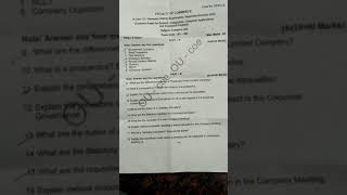 COMPANY LAW, BCOM 6TH SEMESTER
