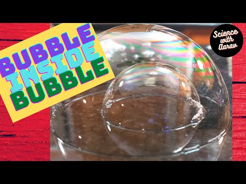 Bubble inside bubble experiment | Soap bubble |Easy science experiment