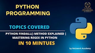 Python findall() Method Explained | Mastering Regex in Python