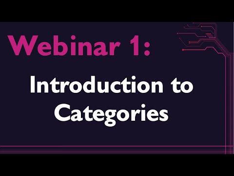 WROSA Webinar 1: Introduction to Categories