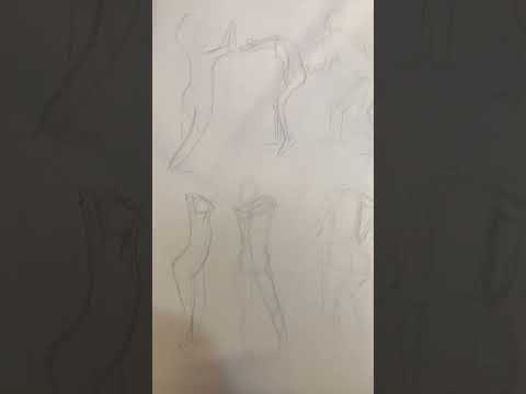 Learning gesture by drawing 2 min poses of female life model at National Art School