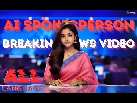 Breaking news video all language with ai spokesperson