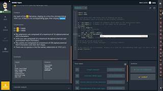 Codingame. MIME Type