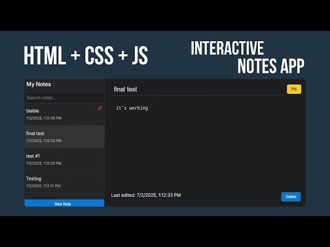 Build a Clean & Interactive Notes App – Step-By-Step Tutorial
