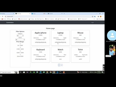 Ecommerceproject FSWD class Products  with multiplefilter optionsfrom dropdown, check box SearchAPI