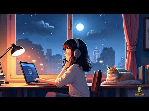 Midnight Chill : Rainy Lofi Beats with Headphone Girl 🌧️🎧 Part 01