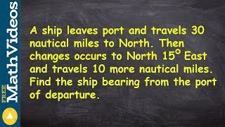 Word Problems using trigonometry and bearings