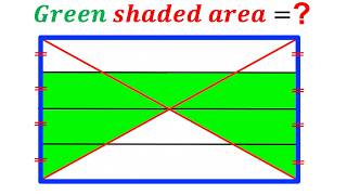 Can you find the Green shaded area? | (Rectangles) | #math #maths | #geometry