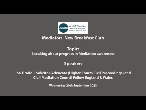 Mediators' New Breakfast Club - 20th September 2023