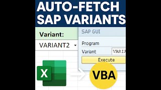 How to Retrieve & Execute SAP Variants Automatically Using Excel VBA [English]