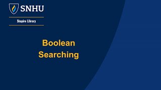 Boolean Searching