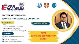 Topic 1: 3) Geometric sequence and series